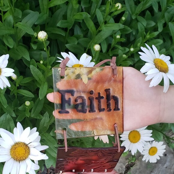 Glass Faith and Angel Wind Chime - Picture 3 of 5